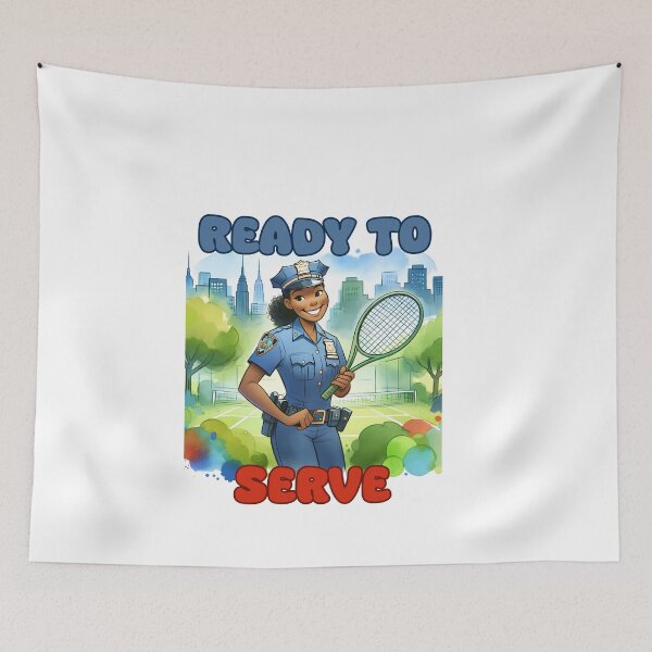 Item preview, Police Tennis Player designed and sold by 4TeeToo.
