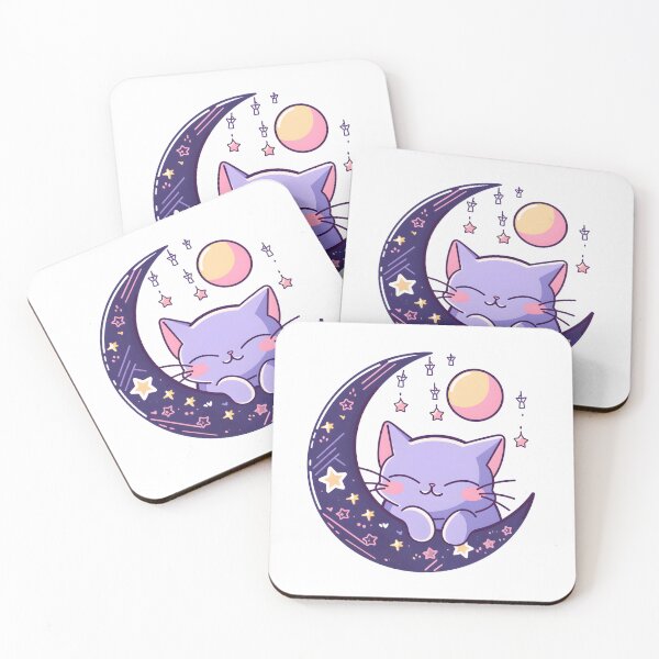 Item preview, Starry Cat and Moon  designed and sold by Sereneluna.