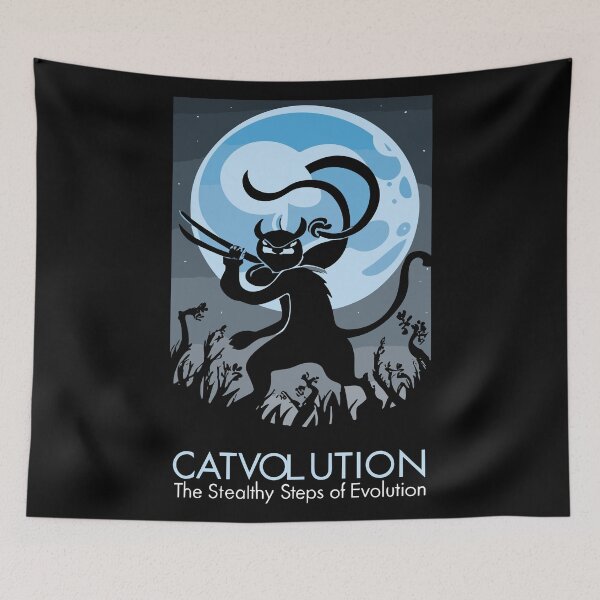 Item preview, Catvolution The Stealthy Steps of Evolution designed and sold by DrawHandArt.