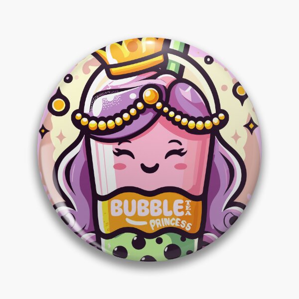 Item preview, Funny Bubble Princess Boba Tea Kawaii Cartoon Girl designed and sold by SubtleSplit.