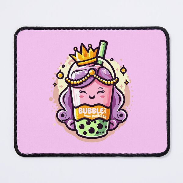 Aperçu de l'œuvre Fille de dessin animé drôle princesse Boba Tea Kawaii créée et vendue par SubtleSplit.