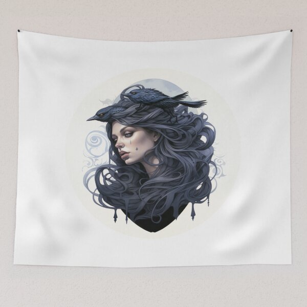 Item preview, Neo traditional Raven designed and sold by MendaciousMina.