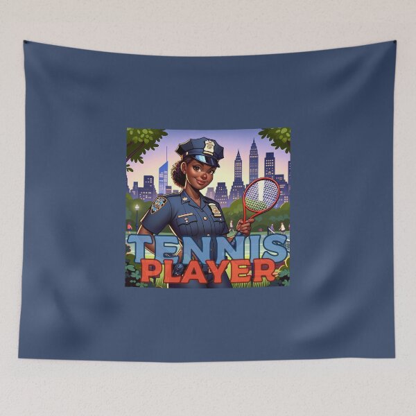 Item preview, Police Tennis Player designed and sold by 4TeeToo.