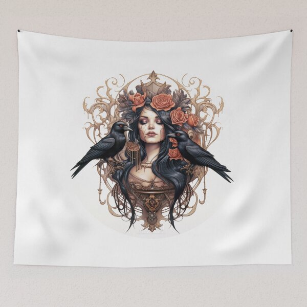 Item preview, Neo traditional Raven designed and sold by MendaciousMina.