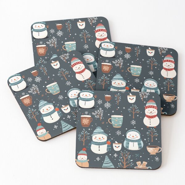 Item preview, Adorable snowmen in a snowy designed and sold by GirlGlowGraphic.