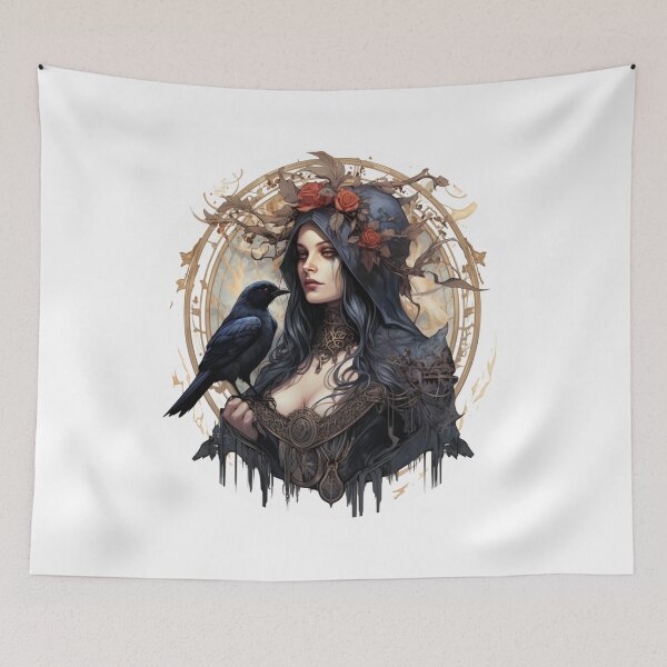 Item preview, Neo traditional Raven designed and sold by MendaciousMina.