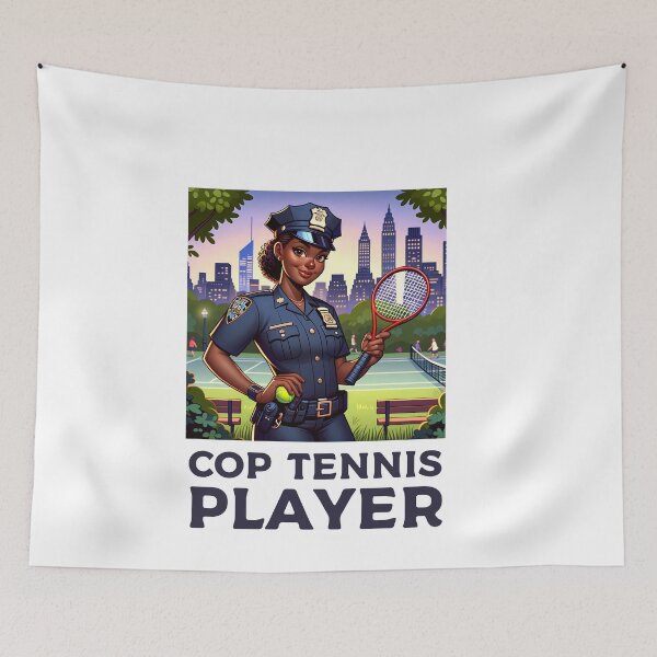 Item preview, Police Tennis Player designed and sold by 4TeeToo.