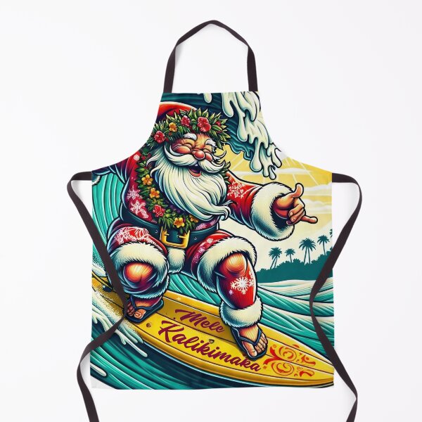 Item preview, Mele Kalikimaka Surfing Santa designed and sold by peaktee.