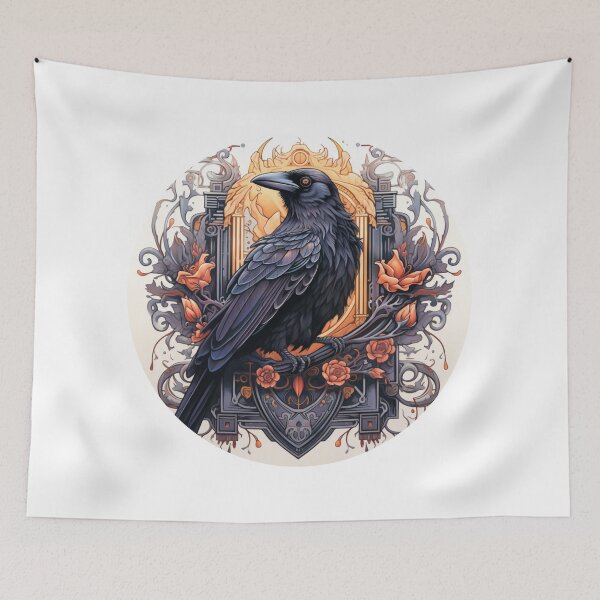 Item preview, Neo traditional Raven designed and sold by MendaciousMina.