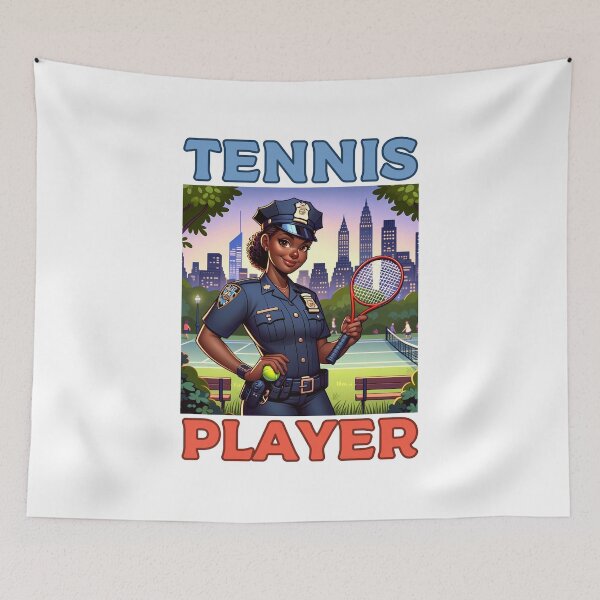 Item preview, Police Tennis Player designed and sold by 4TeeToo.