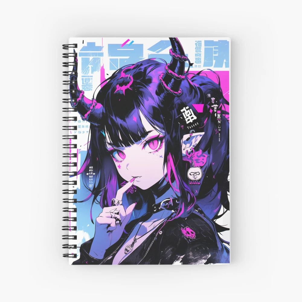 Anime/Manga Girl Spiral Notebook for Sale by nicbelles