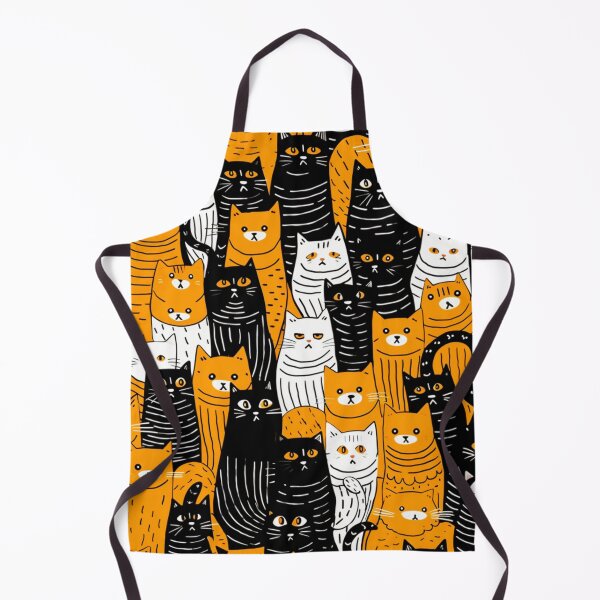 Item preview, Cartoon Drawing of Black, Orange and White Cats designed and sold by AgathaZolastore.