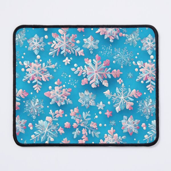 Aperçu de l'œuvre Modèle de flocons de neige Kawaii créée et vendue par Patternliss.