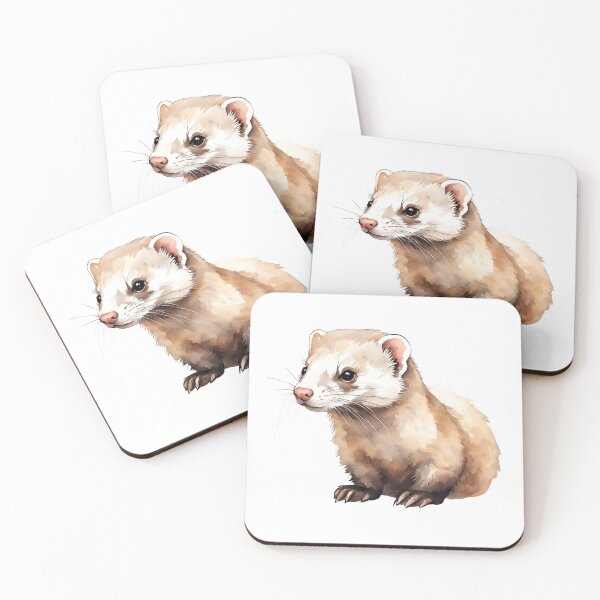Item preview, Ferret Watercolor Art Style designed and sold by LDJBlank.