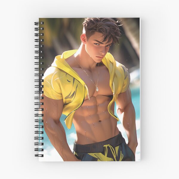 Item preview, Handsome beach guy shirtless designed and sold by ElliotMus.