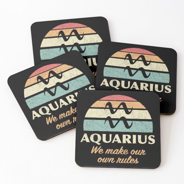 Item preview, Funny Aquarius Zodiac Rules designed and sold by thepixelgarden.