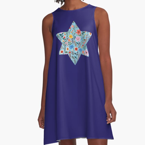 Item preview, Floral Star of David - Colorful Jewish Star for Hanukkah, Jewish Pride, Judaica designed and sold by JoBella-Designs.
