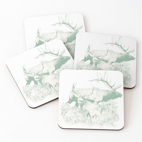 Item preview, Bull Elk Buck deer BW designed and sold by Saltypro.