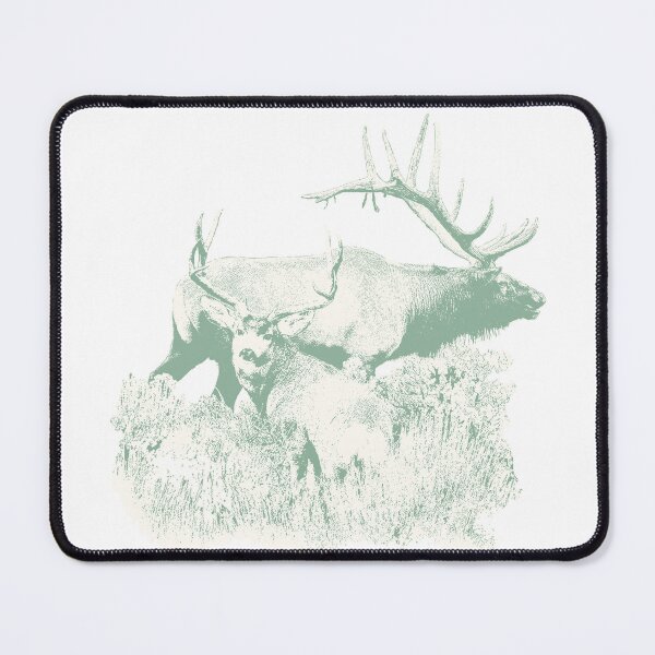Item preview, Bull Elk Buck deer BW designed and sold by Saltypro.