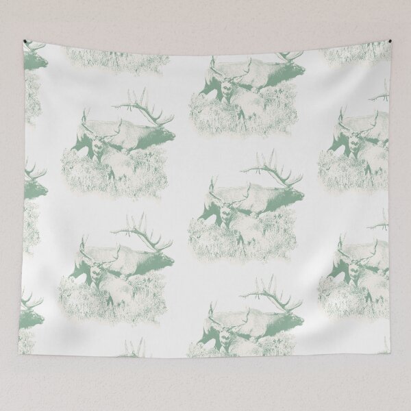 Item preview, Bull Elk Buck deer BW designed and sold by Saltypro.