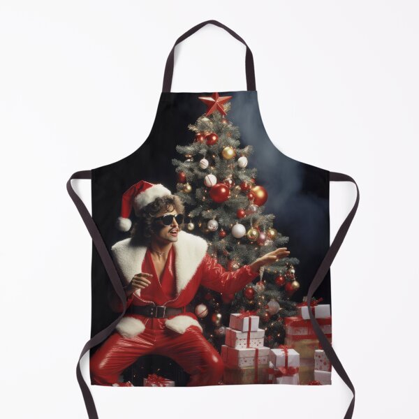 Item preview, Cheesy 80s Christmas Card - Man in red posing weirdly with Christmas Tree designed and sold by OddCorro.