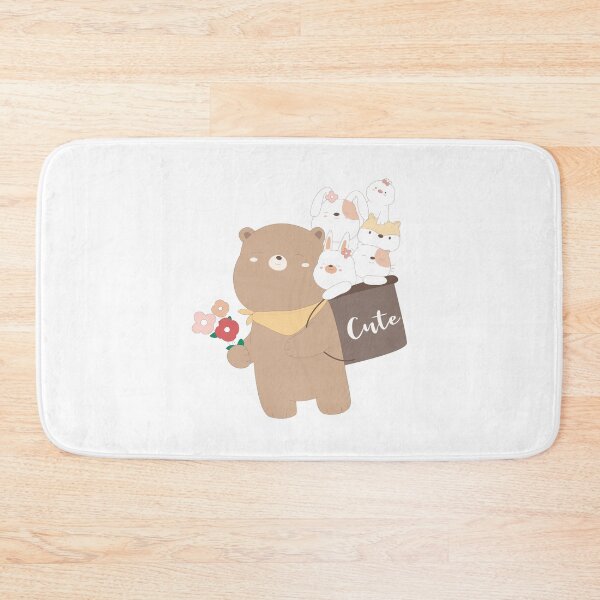 Item preview, bear holding animal on shoulder, cute bear holding animal, animal on bear shoulder designed and sold by GreyStanzione1.