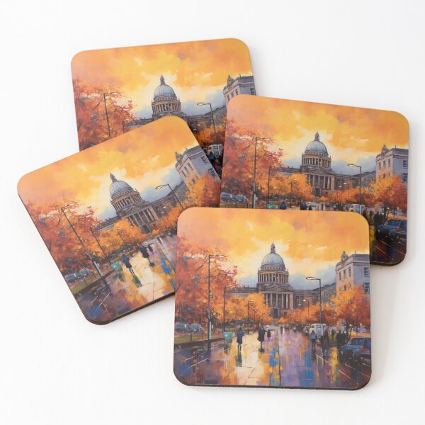 Item preview, Autumnal City and Old Architecture with a Dome designed and sold by AgathaZolastore.