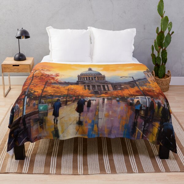 Item preview, Autumnal City and Old Architecture with a Dome designed and sold by AgathaZolastore.