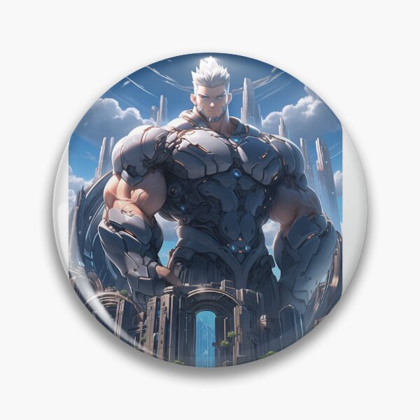 Item preview, Giant Mecha human, muscular animated hero designed and sold by ElliotMus.