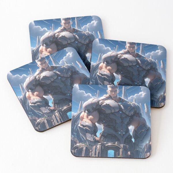 Item preview, Giant Mecha human, muscular animated hero designed and sold by ElliotMus.