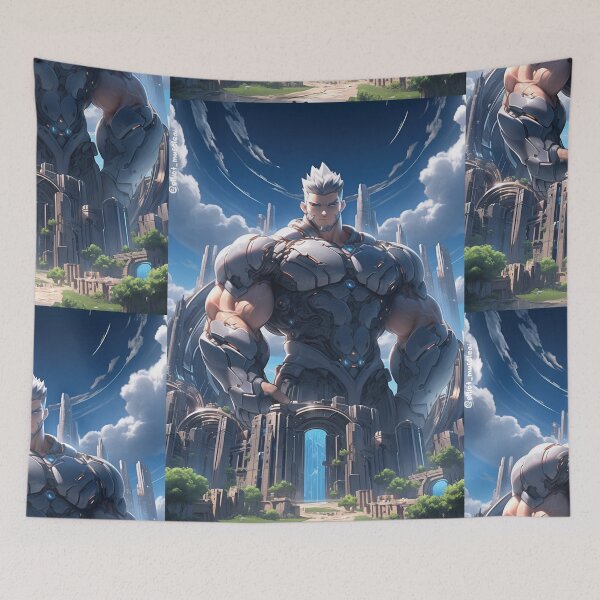 Item preview, Giant Mecha human, muscular animated hero designed and sold by ElliotMus.