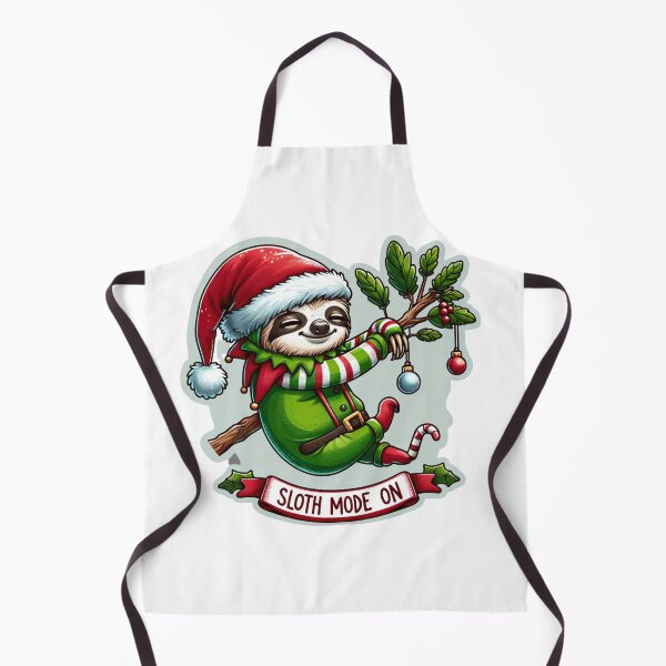 Item preview, Elf-Clad Sloth Holiday Chill designed and sold by BeautBoldBasic.