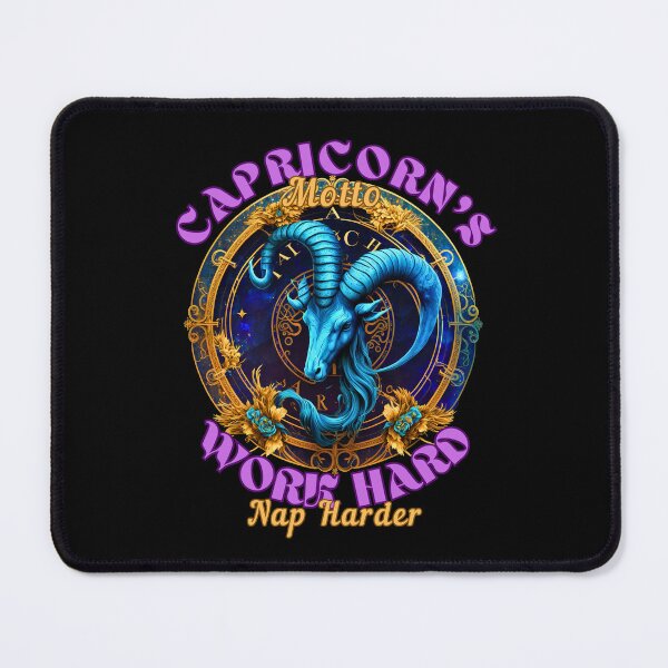 Item preview, Capricorn's Motto: Work Hard, Nap Harder. capricorn girl designed and sold by ZodiacWonders.