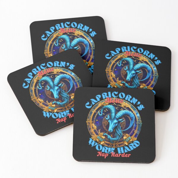 Item preview, Capricorn's Motto: Work Hard, Nap Harder. sea goat designed and sold by ZodiacWonders.