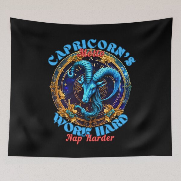 Item preview, Capricorn's Motto: Work Hard, Nap Harder. sea goat designed and sold by ZodiacWonders.