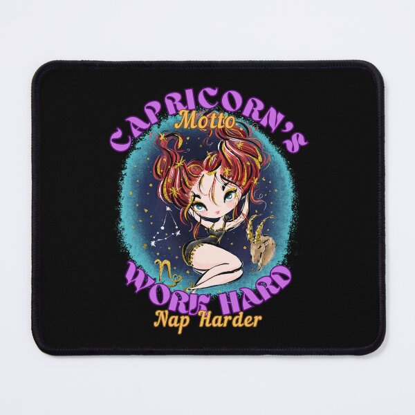 Item preview, Capricorn's Motto: Work Hard, Nap Harder. capricorn goddess designed and sold by ZodiacWonders.