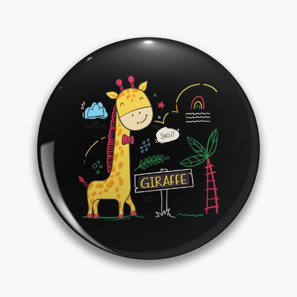 Item preview, cute giraffe smile in garden, funny giraffe in garden, cartoon giraffe in zoo designed and sold by GreyStanzione1.