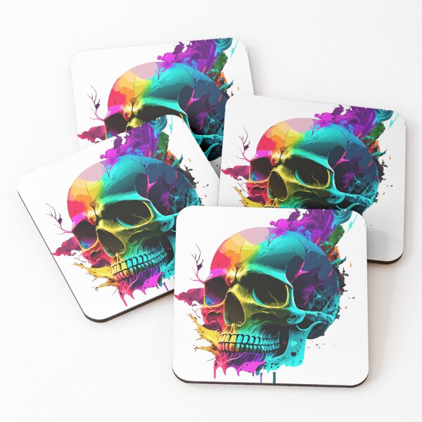 Item preview, Colorful Skull Artwork designed and sold by Ink-Elegance.