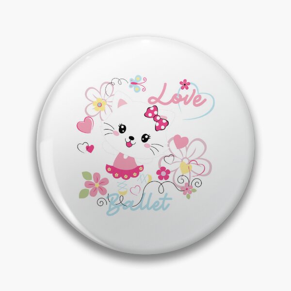 Item preview, cute ballet kitten, cartoon ballet kitten, cute ballet cat designed and sold by GreyStanzione1.