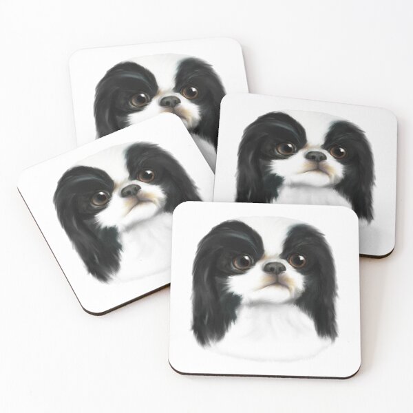 Item preview, Japanese Chin dog digital painting designed and sold by Funsize-Art.