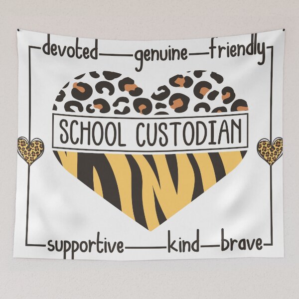 Item preview, School Custodian Cute Heart Quote Teacher, Student and Staff Janitor Appreciation Gift for Men Women Custodian designed and sold by Loyaltees Apparel.