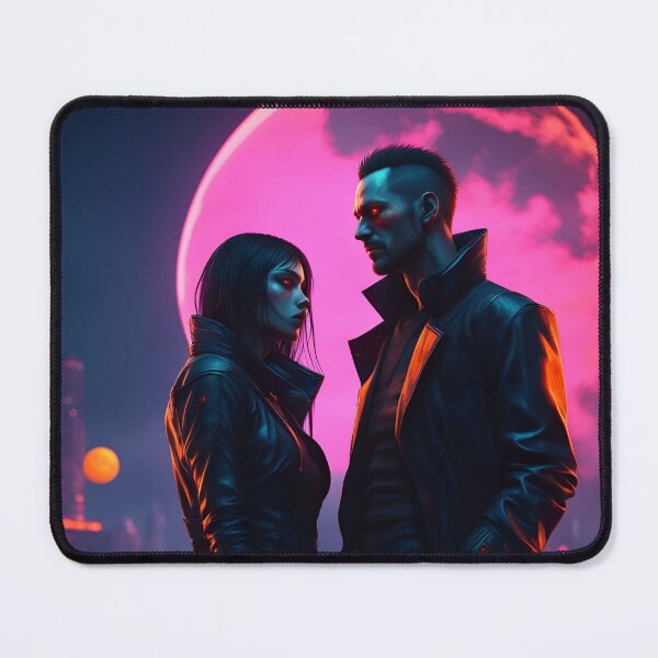 Item preview, Vampire couple in a cyberpunk style designed and sold by GothicRubette.