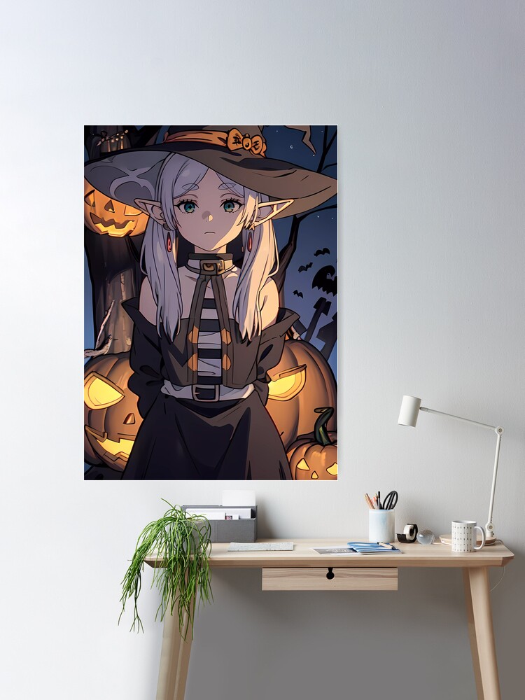 Frieren Beyond Journey End Enchanting Waifu Poster for Sale by Spacefoxart