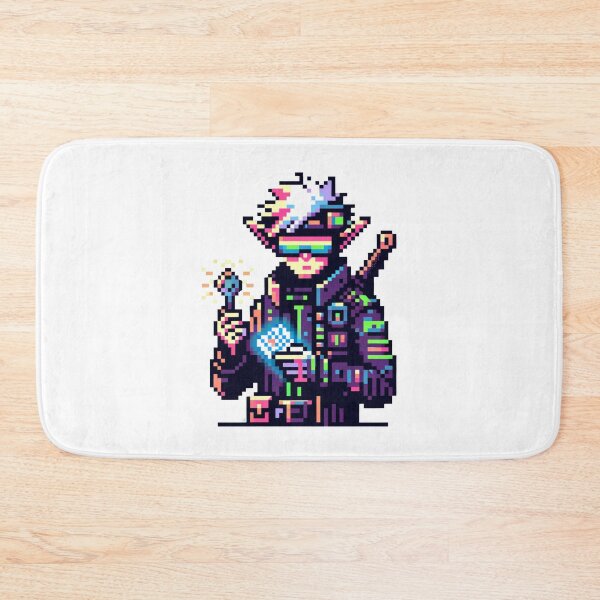 Item preview, Futuristic Cyberpunk Elf Neon-Lit Goggles Digital Key Hologram designed and sold by PixelPunkster.