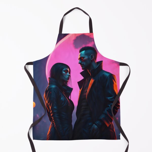Item preview, Vampire couple in a cyberpunk style designed and sold by GothicRubette.