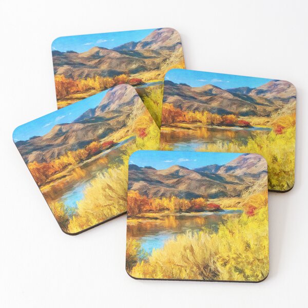Item preview, Autumn colors by Salmon River, Idaho - painting designed and sold by Travelways.