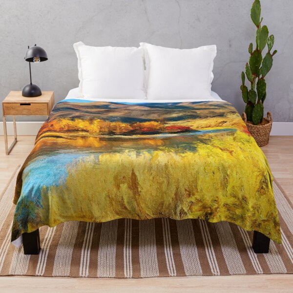 Item preview, Autumn colors by Salmon River, Idaho - painting designed and sold by Travelways.