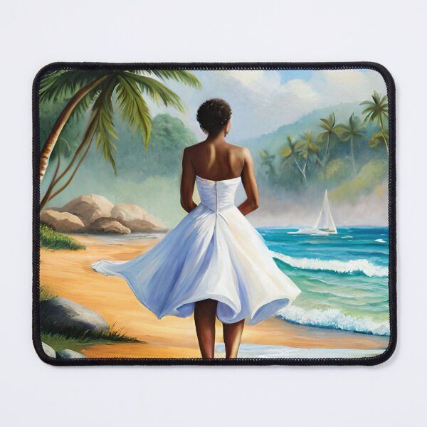 Item preview, Glam Woman Dress Paradise Tropical Sea Beach Palms designed and sold by Melan Designs.