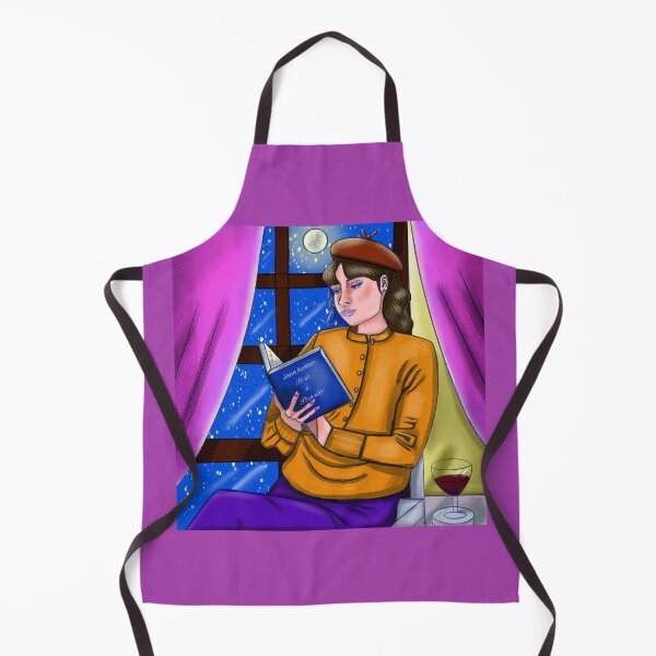 Item preview, Girl reading Jane Austen on starry night designed and sold by altairaleon.