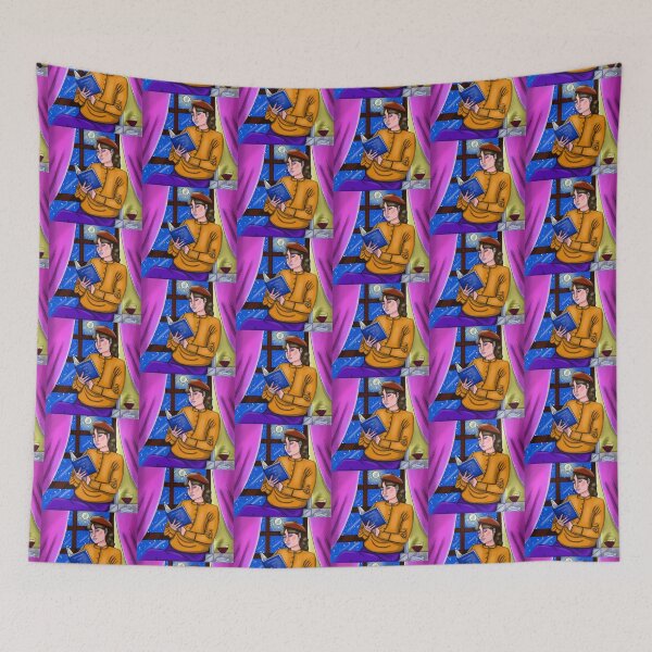 Item preview, Girl reading Jane Austen on starry night designed and sold by altairaleon.